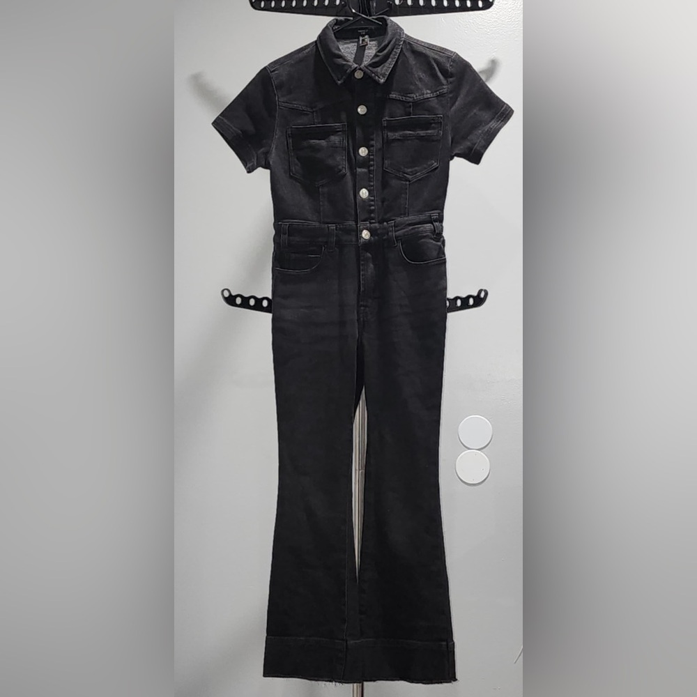 Girls Denim Short Sleeve Jumpsuit (kids)